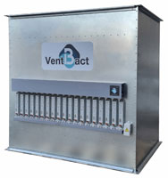 Фото ЭПРА и коробов для электропроводки на корпусе бактерицидной секции Vent Bact VB 3000