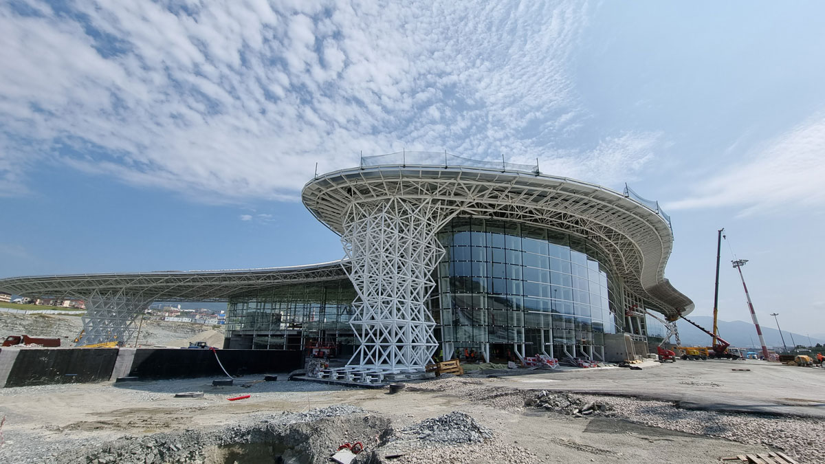 Аэропорт в Геленджике на этапе строительства