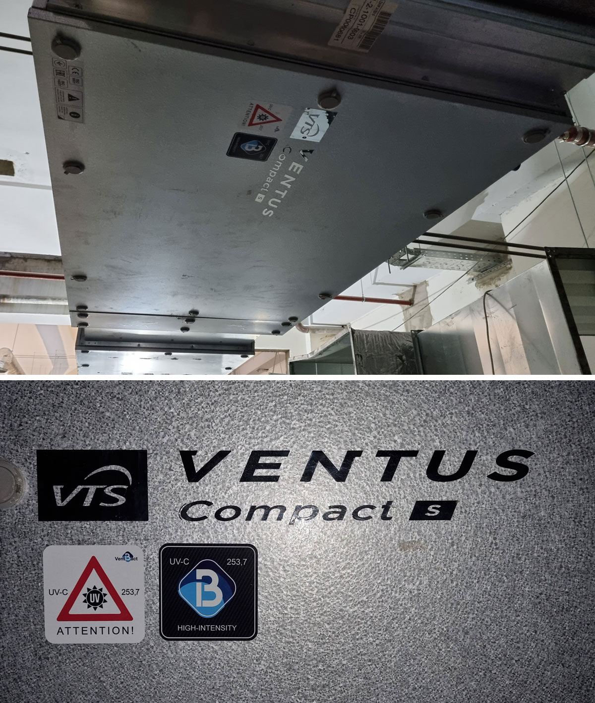 Фото агрегата VENTUS Compact S с системой уф-обеззараживания воздуха Vent Bact в аэропорту Геленджика