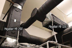 Фото бактерицидных секций MegaBakt MB 2100 и MegaBakt MB 1200 в системе вентиляции Центрального Государственного Архива Москвы